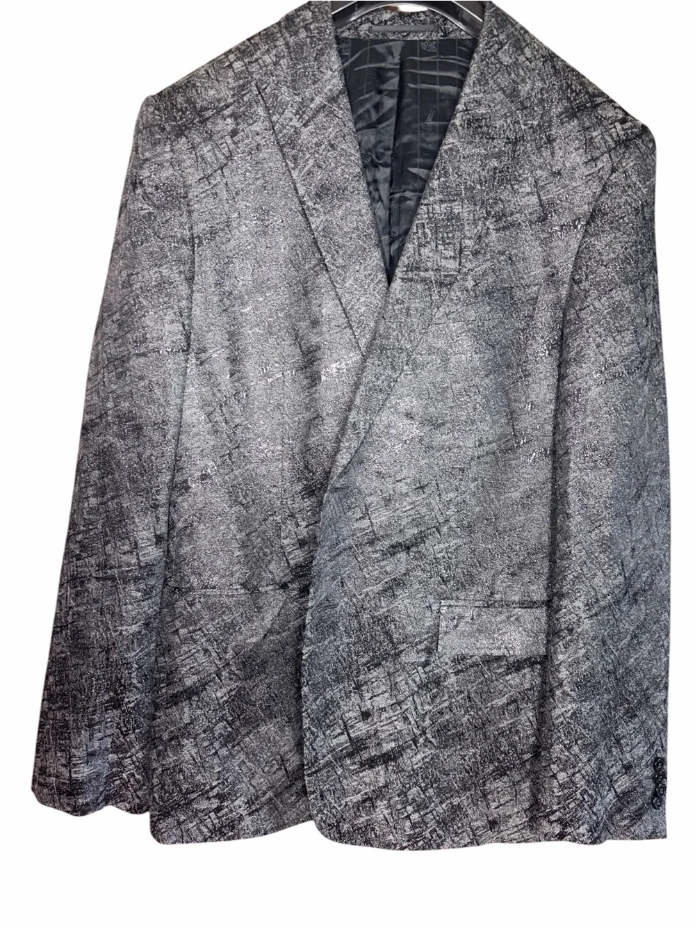Versace Collection Metallic Print Sport Coat Blazer IT 56, Fits Slim, Like US 40